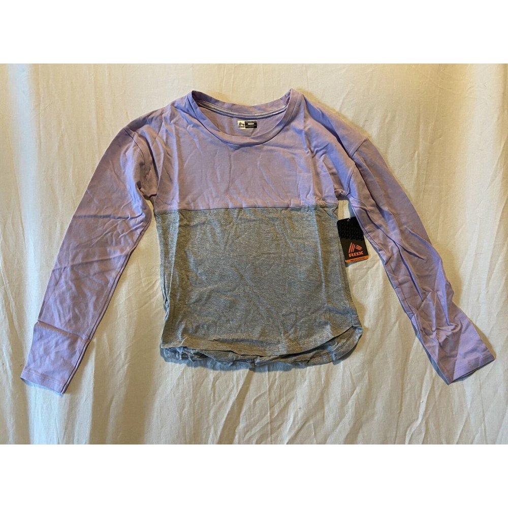 RBX Active Girls Long Sleeve Pastel Lilac Shirt Size Large